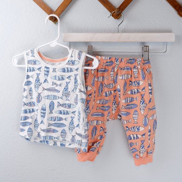 Peek Fish Pattern Tank & Harem Pants Outfit, 6-12 months - Picture 9 of 9